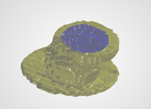 Sectioned view of the same 3D via reconstruction