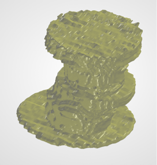 3D reconstruction of a plated via built from serial sections